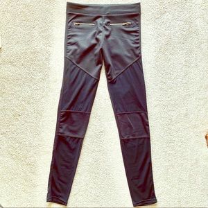 Sheer panels Black leggings NWOT